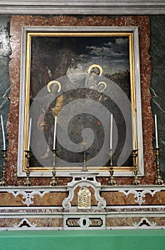 Capri - Dipinto della Sacra Famiglia nella Chiesa di Santo Stefano