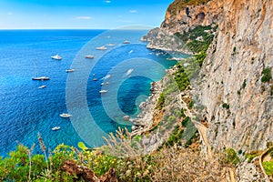 Capri island and the beach of Anacapri,Italy,Europe photo