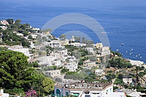 Capri island in a beautiful summer day