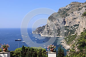 Capri island in a beautiful summer day