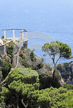 Capri island in a beautiful summer day