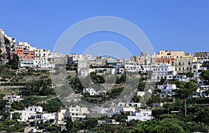 Capri island in a beautiful summer day