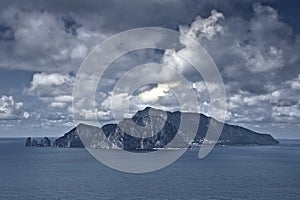 Capri Island clouds seascape