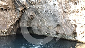 Capri Island, Italy, inside the blue grotto cave