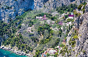 Capri island, mediterranean architecture, Italy