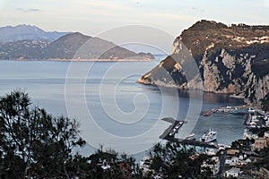 Capri - Panorama del porto dalla Scala Fenicia