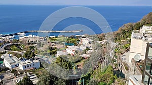 Capri - Panoramica del borgo dal belvedere di Piazza Diaz