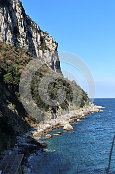 Capri - Punta Trasete dai Bagni di Tiberio di mattina presto photo