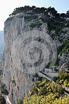 Capri - Rupe di Punta Cannone dai Giardini di Augusto