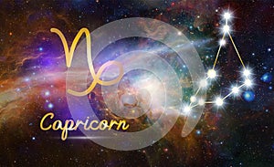 Capricorn Libra Zodiac Sign and Constellation, cosmic background