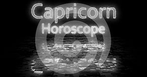 Capricorn sign. Mystical screensaver or presentation for astrological forecast for different zodiac signs.