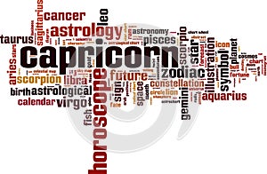 Capricorn word cloud