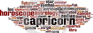 Capricorn word cloud