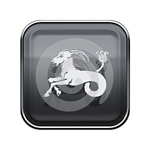 Capricorn zodiac icon grey.