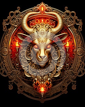 Capricorn zodiac sign illustration for daily horoscope creation with individual readings