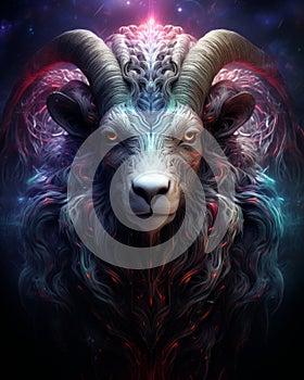 Capricorn zodiac sign illustration for daily horoscope creation with individual readings