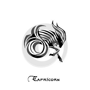 Capricorn Zodiac Sign tattoo style