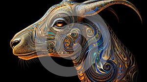 Kozorožec zverokruh hviezda koza noc hviezdy tapeta na plochu ilustrácie  