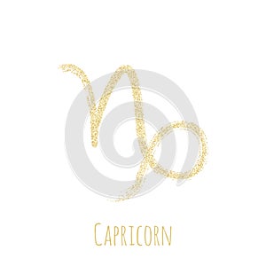 Capricorn zodiac symbol vector, horoscope sign.