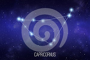 Capricornus zodiac constellation illustration photo
