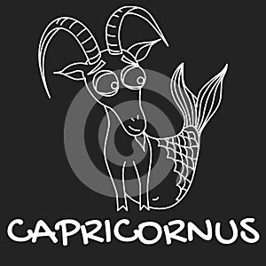Capricornus zodiac sign for horoscope in vector EPS8 photo