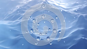 caprolactam molecular structure, 3d model molecule, lactam, structural chemical formula view from a microscope