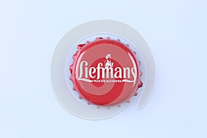 Caps of beer and beverage