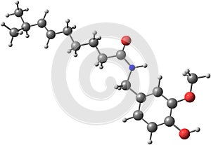 Capsaicin molecular structure photo
