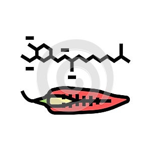 capsaicin pepper color icon vector illustration photo