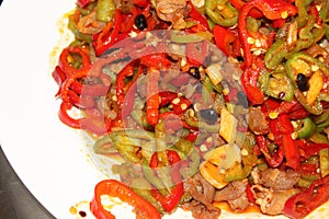 Capsicum Fried mutton featrue