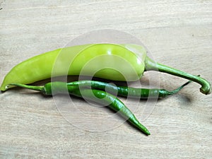 Capsicum and green cilli