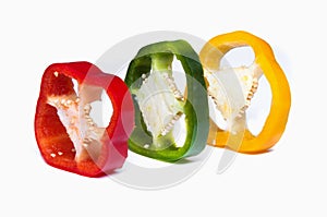 Capsicum sweet pepper sliced