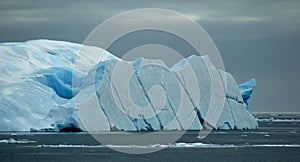 Capsized iceberg