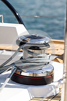 Capstan on a sailboat