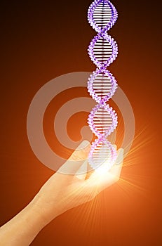 Capsule dna isolated medical techology concept