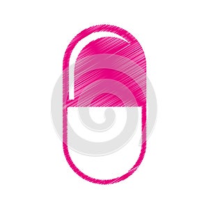 Capsule drug isolated icon