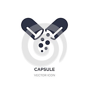capsule icon on white background. Simple element illustration from Future technology concept photo