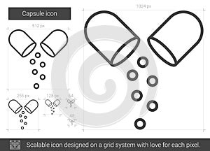 Capsule line icon. photo