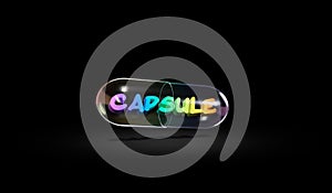 Capsule Logo on Black Background for Blog or Short Show