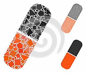 Capsule Mosaic Icon of Unequal Elements