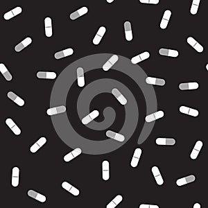 Capsule pattern. Seamless vector background