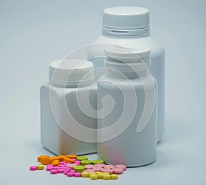 Capsule pills with bottles
