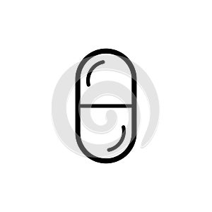 Capsule Pills icon flat vector template design trendy photo