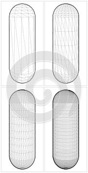 Capsule From The Simple To The Complicated Shape Vector 10