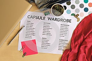 Capsule wardrobe concept photo