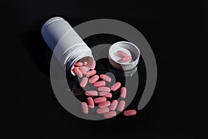 Capsules on black fund space