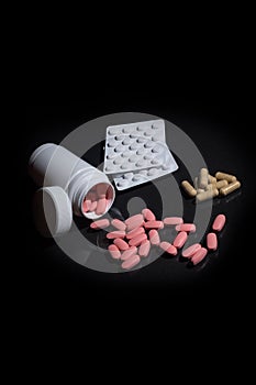 Capsules on black fund space