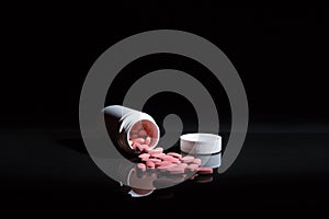 Capsules on black fund space