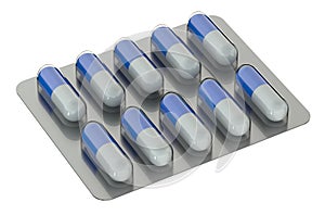 Capsules in blister medicament