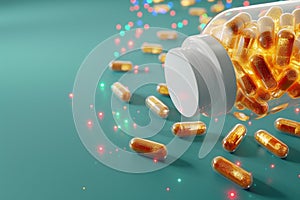 Capsules designed for sanitation, nursing, virus protection, 3D rendering